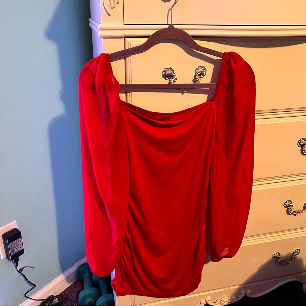 Women’s red dress
